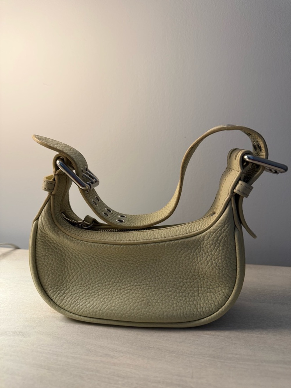 BY FAR mini crescent/“Rachel” shoulder bag (discontinued/sold out)